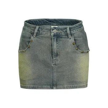 Guuka Hero Denim Short Skirts Women's Nostalgic Blue