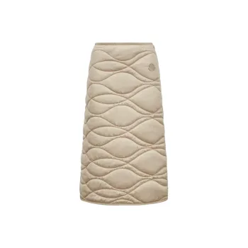 Moncler Logo Patch Long Padded Skirt