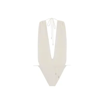 SAINT LAURENT Backless V-Halter Swimsuit