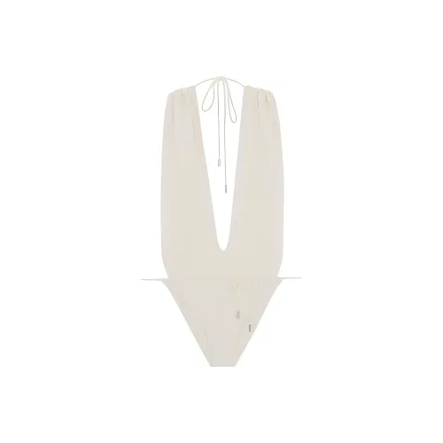 SAINT LAURENT Backless V-Halter Swimsuit