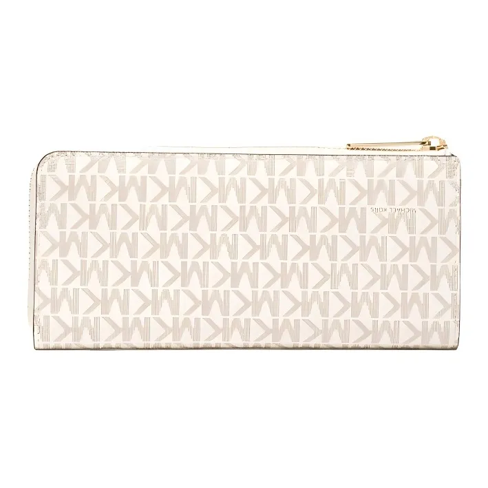 MICHAEL KORS MICHAEL KORS Handbag Collection Jet Set Travel Canvas Clutch Wallet Women's Vanilla White-1
