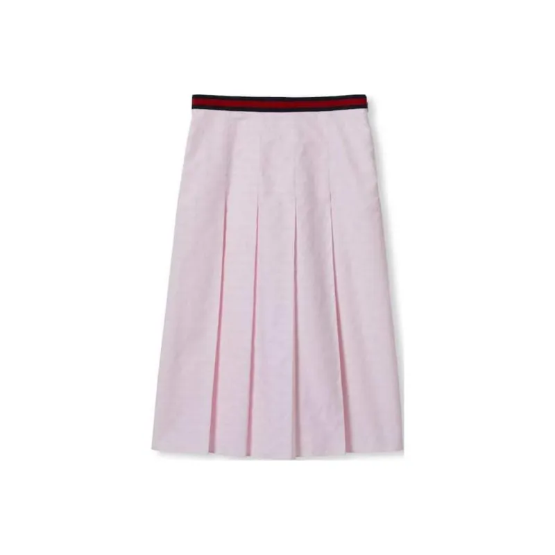 GUCCI FW24 Casual Long Skirt Women's Light Pink-0