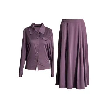 ROEYSHOUSE Skirt Set Women's Dark Purple