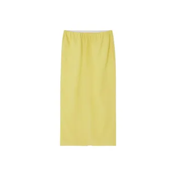 AMERICAN VINTAGE A.M SS24 JUPE FEMME PYKOBOO Casual Long Skirts Women's Neon Yellow