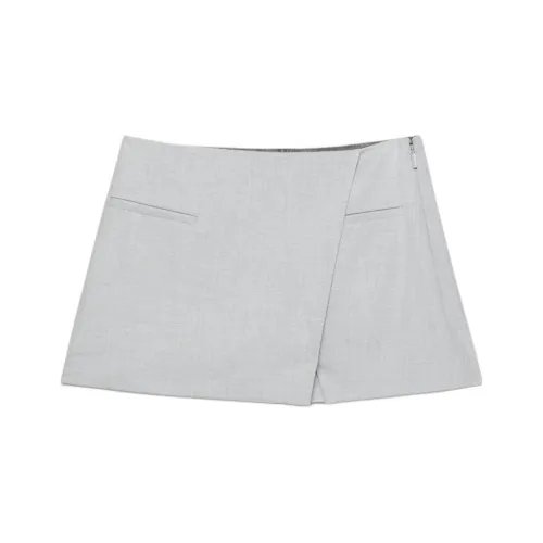 ARITZIA FW24 Wilfred Allegory Skort Casual Short Skirts Women's Heather Chrome Gray