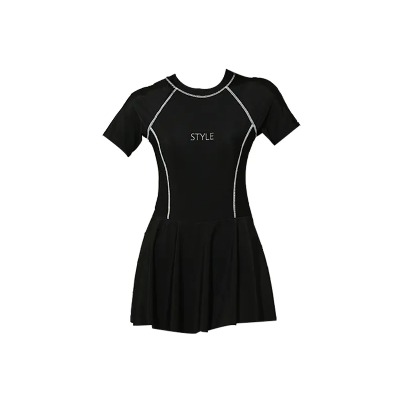 Hao Zhilang One Piece Swimsuits Women's Black-0