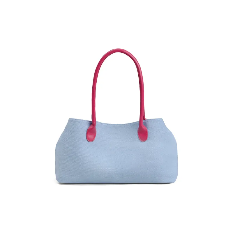 PT'SON Fabric Underarm Shoulder Bag Regular Women's Light Blue & Pink-6
