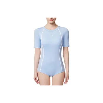 Anta One piece Swimsuit Women's Light Blue