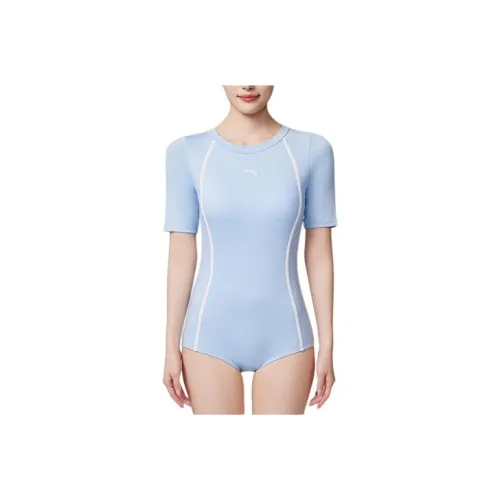 Anta One piece Swimsuit Women's Light Blue