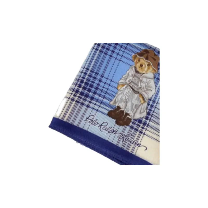 Polo Ralph Lauren Cotton Silk Scarves Unisex Blue-2