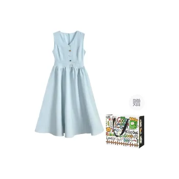 DEDY Sleeveless Dresses Women's Light Blue Shopping Bag