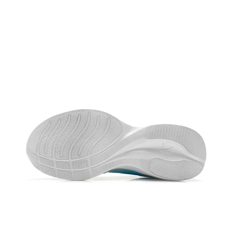 QIAODAN Anti Slip Wear Resistant Low Top Running Shoes Men's White Blue-5