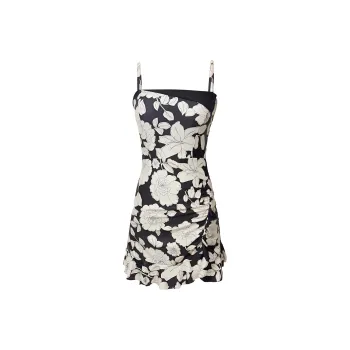 Xu Susu One-Piece Swimsuits Women's Black Peony