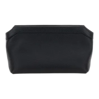 THE ROW Coarse Grain Leather Wallet Women's Black