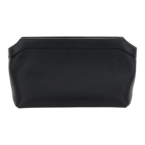 THE ROW Coarse Grain Leather Wallet Women's Black