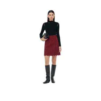 GOELIA Casual Short Skirts Women's Pepper Red