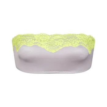 SKIMS LACE SWIM BANDEAU BIKINI TOP Bikini Women's Chrome/Chrome-Plated