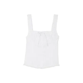 Victoria's Secret PINK BY FRANKIES BIKINIS DELILA POPLIN TANK TOP / WP Two-Piece Swimsuits Women's White