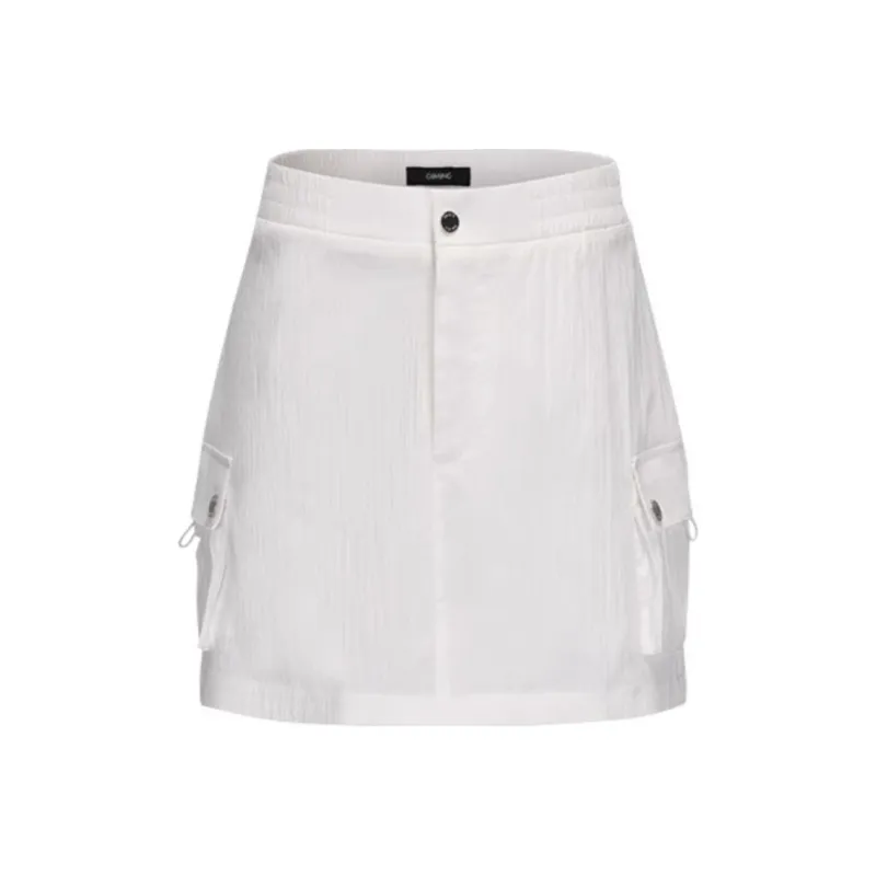 GIMING Casual Short Skirts Women's White-0
