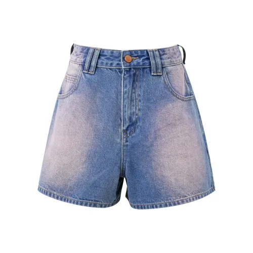 3COLOUR Denim Shorts Women's Deep Sea Blue
