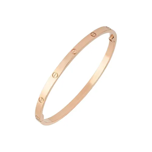 CARTIER 18K Rose Gold Bangles Unisex Pink Gold