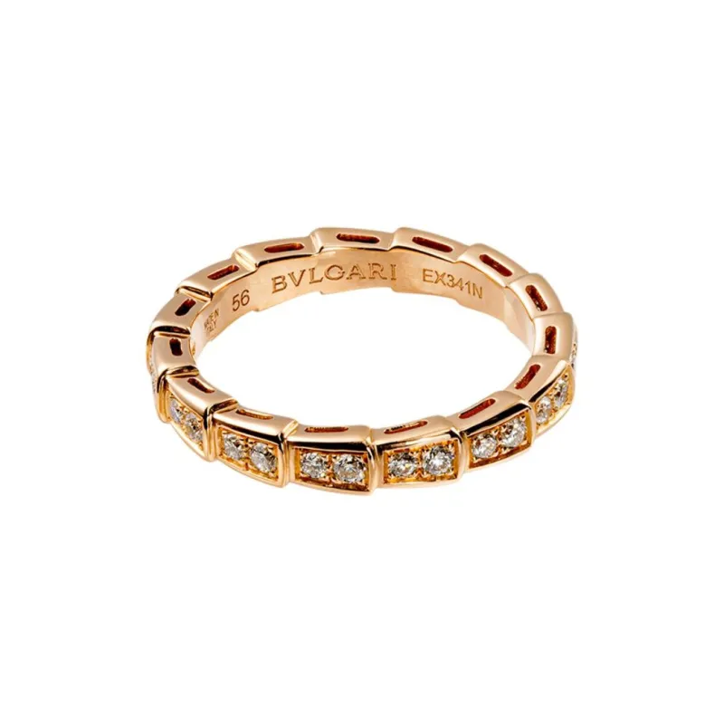 BVLGARI SERPENTI VIPER 18K Rose Gold Rings Women's-2