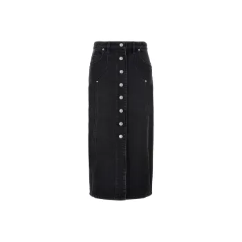 ISABEL MARANT ETOILE Vandy High Waist Buttoned Midi Skirt