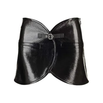 COURREGES Ellipse Vinyl Mini Skirt