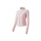 Stand Collar Cinched Waist Style-Pink