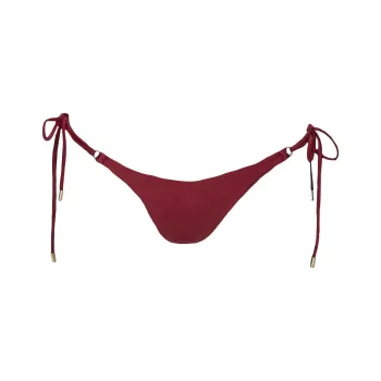 PRINCESS POLLY VAUGHN SHINE DOUBLE TIE SIDE BIKINI BOTTOMS Swimming Shorts Women's BURGUNDY/Burgundy
