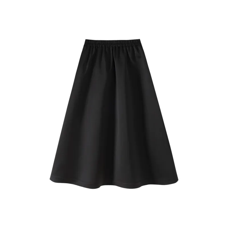 Hacikis Casual Long Skirts Women's Ballet Black-0