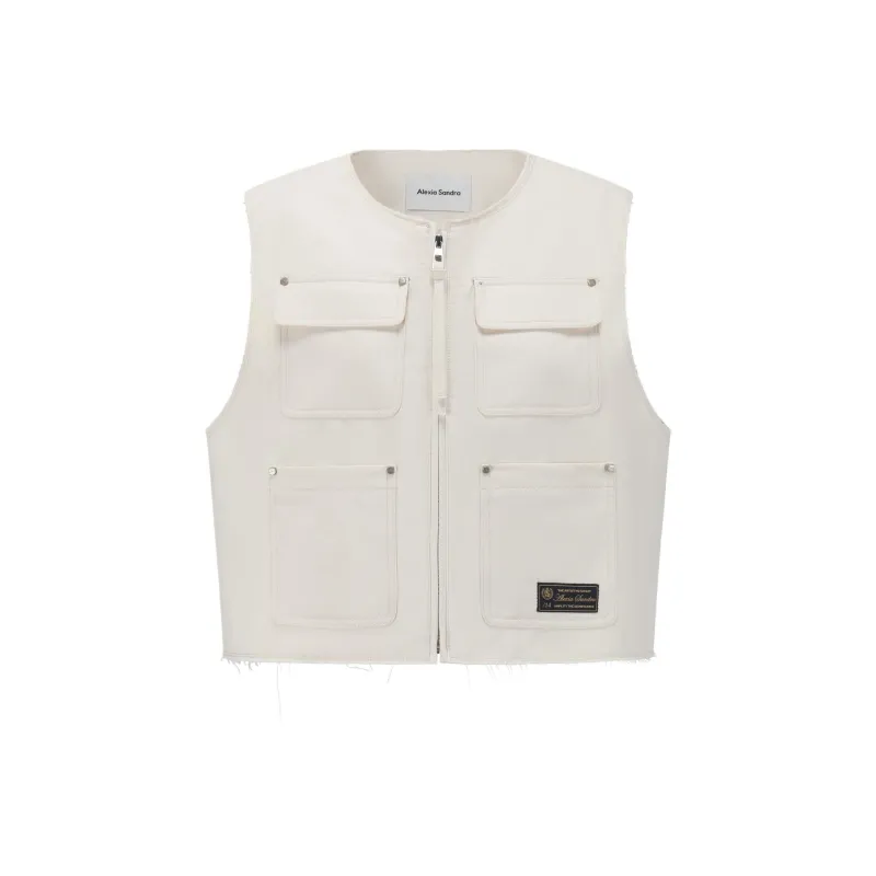 Alexia Sandra Vests Women's White-0