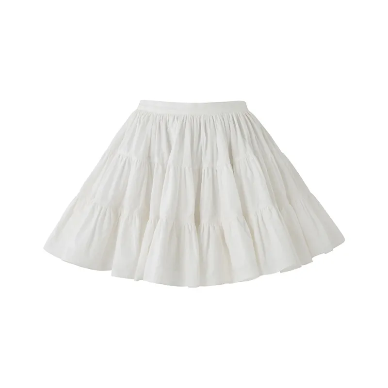 SOON FLOWER Casual Short Skirts Women's White-0