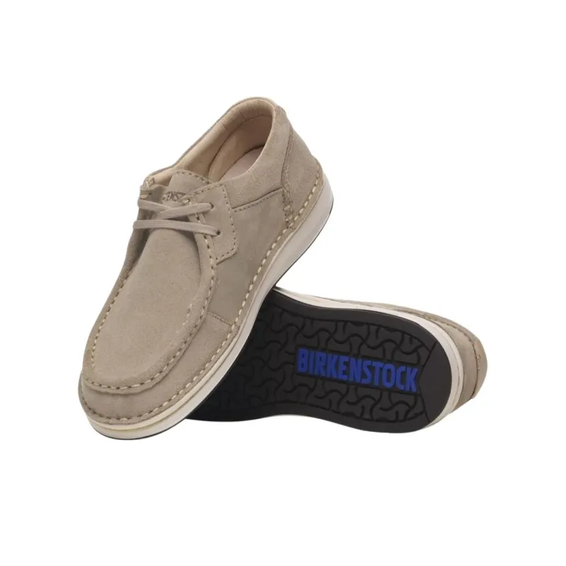 Birkenstock Pasadena Abrasion Resistant Low Top Casual Shoes Unisex Taupe Narrow-4