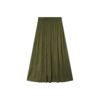 COVERINS Casual Long Skirt Women's Moss Green