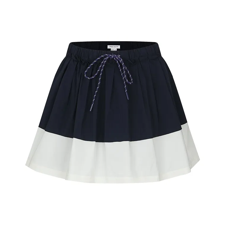 URBAN REVIVO Casual Short Skirts Women's Ink Blue-0