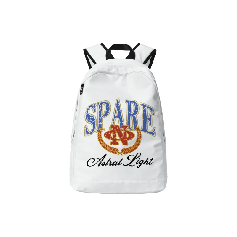 TURN UP Polyester Backpack Unisex Pearl White-0
