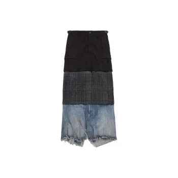 Balenciaga Maxi Layered Cargo Skirt