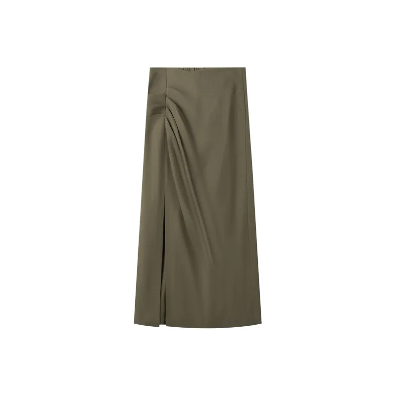 THE SEA LIFE Casual Long Skirt Women's Shimmer Green-0