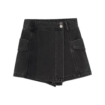 COVT Denim Shorts Women's Black Gray