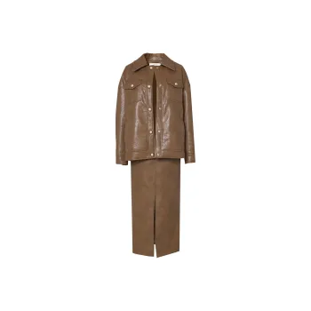 Duffy Fashion Skirt Set Women's Coffee