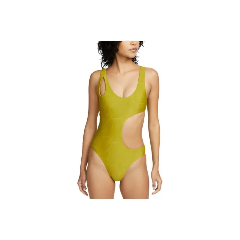 Nike Women's Cut-Out One-Piece Swimsuit One-piece Swimsuit Women's Moss Green-0