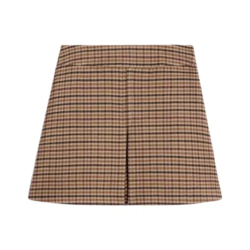 CELINE FW24 Casual Short Skirts Women's Beige Black