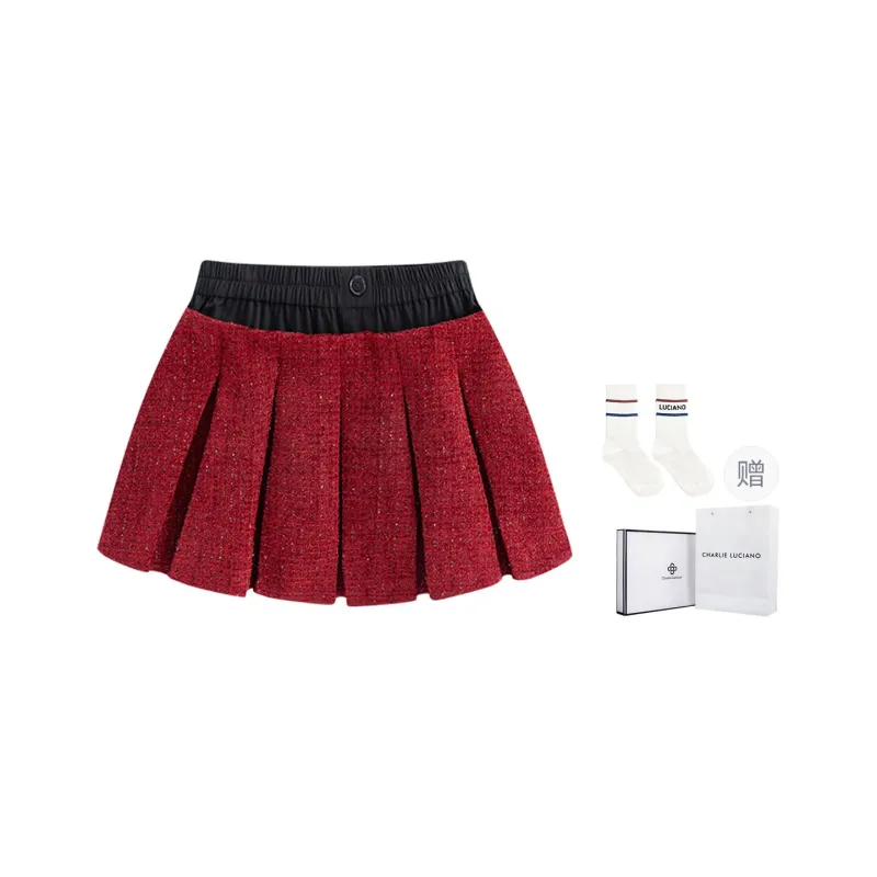 Charlie Luciano Casual Short Skirts Women's Red-0