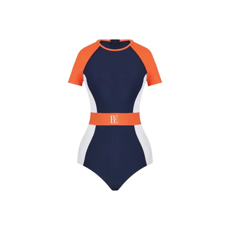 BALNEAIRE One Piece Swimsuits Women's Orange Blue White-0