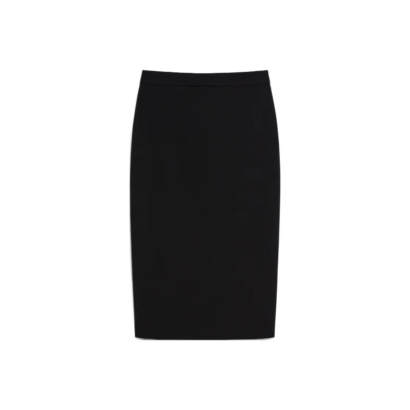 MaxMara Lubiana Collection Stretch Fabric Sheath Dress Casual Long Skirt Women's Black-0