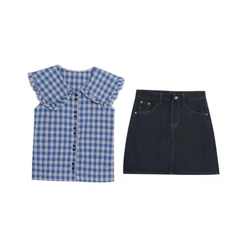 PZHK Two Piece Skirt Sets Women's