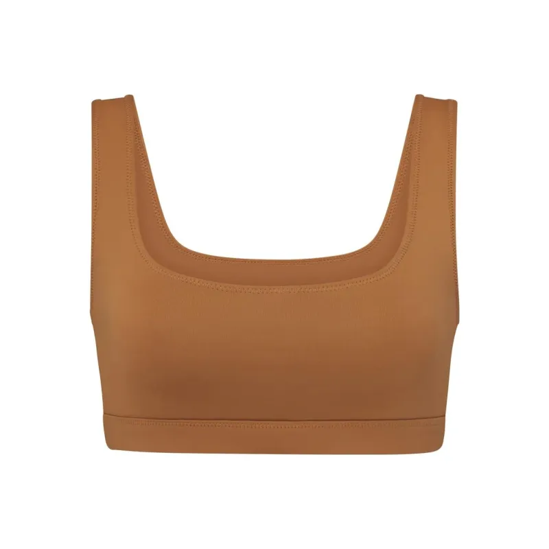 Skims Swim Tank Bikini Top Almond-0
