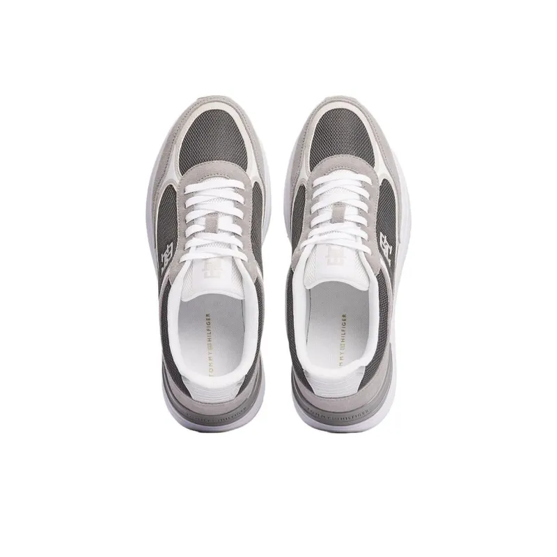 Tommy Hilfiger TH Monogram Low Top Casual Shoes Women's Gray-3