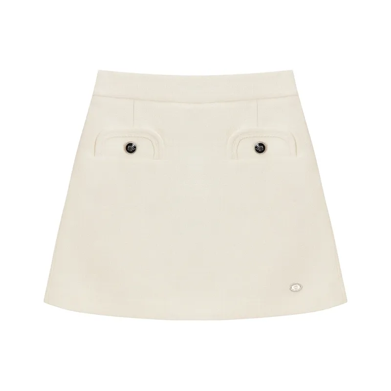Teenie Weenie Casual Short Skirts Women's Ivory White-0